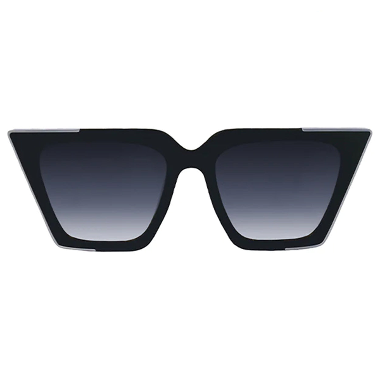 Explore More Collection - The CEO - Black Faded Black Lens Cateye Sunglasses