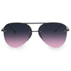 Explore More Collection - Smaller Megan 2 Faded Purple Pink - Tangle Free Aviator Sunglasses