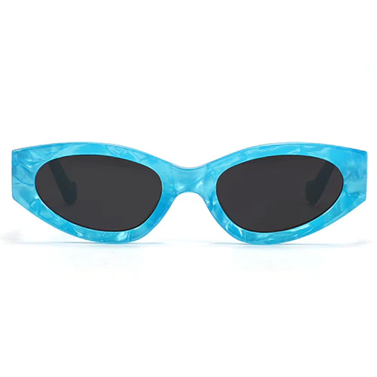 Explore More Collection - Kat x Money Moves - Blue Cateye Sunglasses