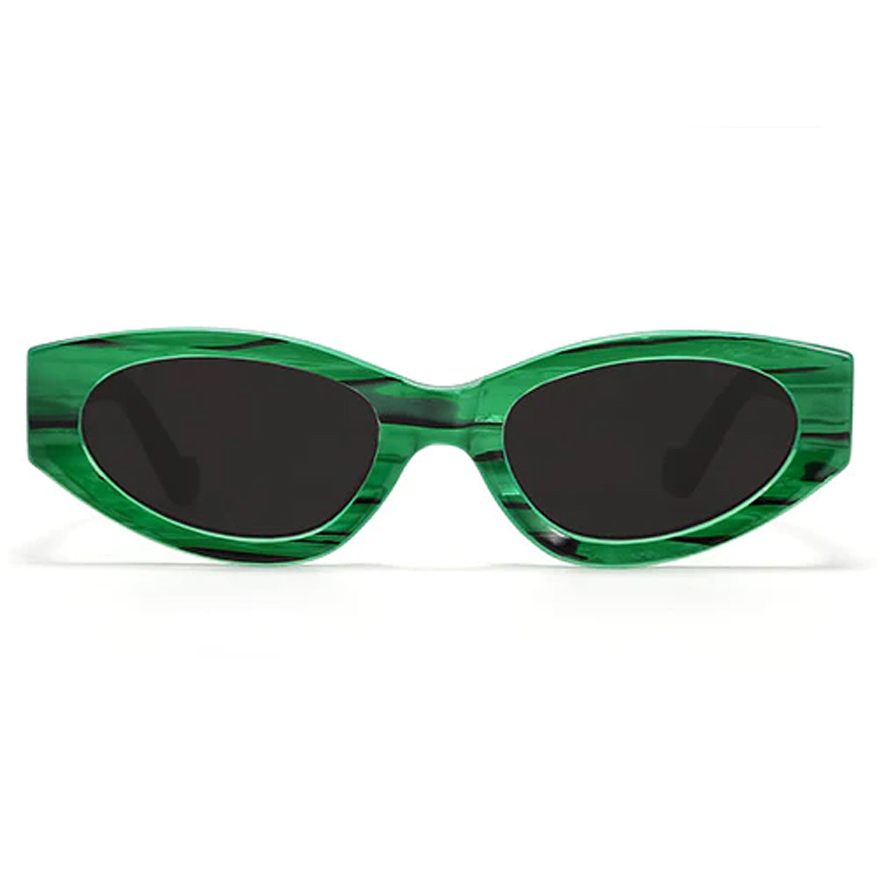 Explore More Collection - Kat x Money Moves - Green Cateye Sunglasses