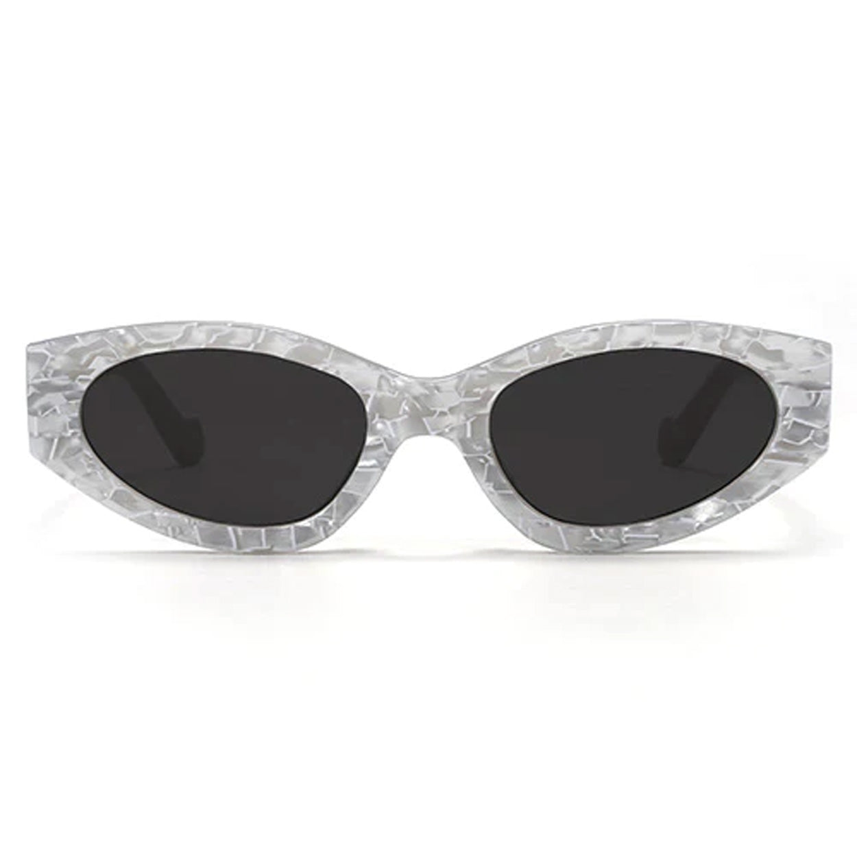 Explore More Collection - Kat x Money Moves - Silver Cateye Sunglasses
