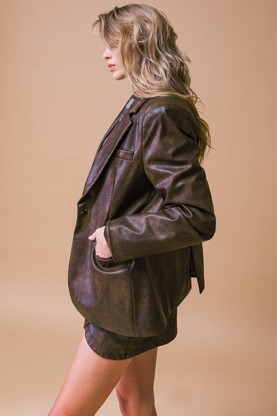 Explore More Collection - EXCEPTIONAL LOOK FAUX BLAZER