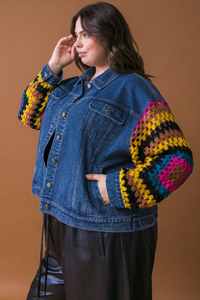 Explore More Collection - FESTIVAL WEAVE WASHED DENIM JACKET