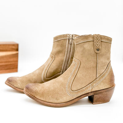 Explore More Collection - Smithy Suede Ankle Boot in Tan