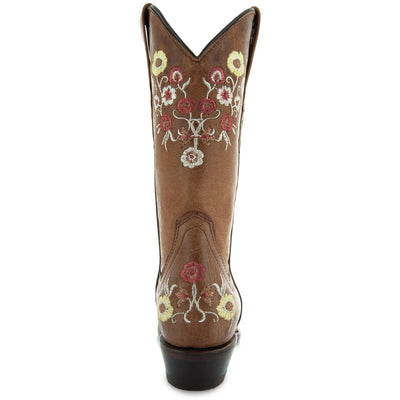 Explore More Collection - Women's Snipped Toe Western Boots | Floral Showstopper Cowgirl Boots (M50044)