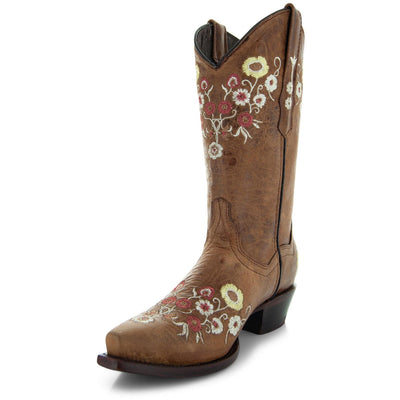 Explore More Collection - Women's Snipped Toe Western Boots | Floral Showstopper Cowgirl Boots (M50044)