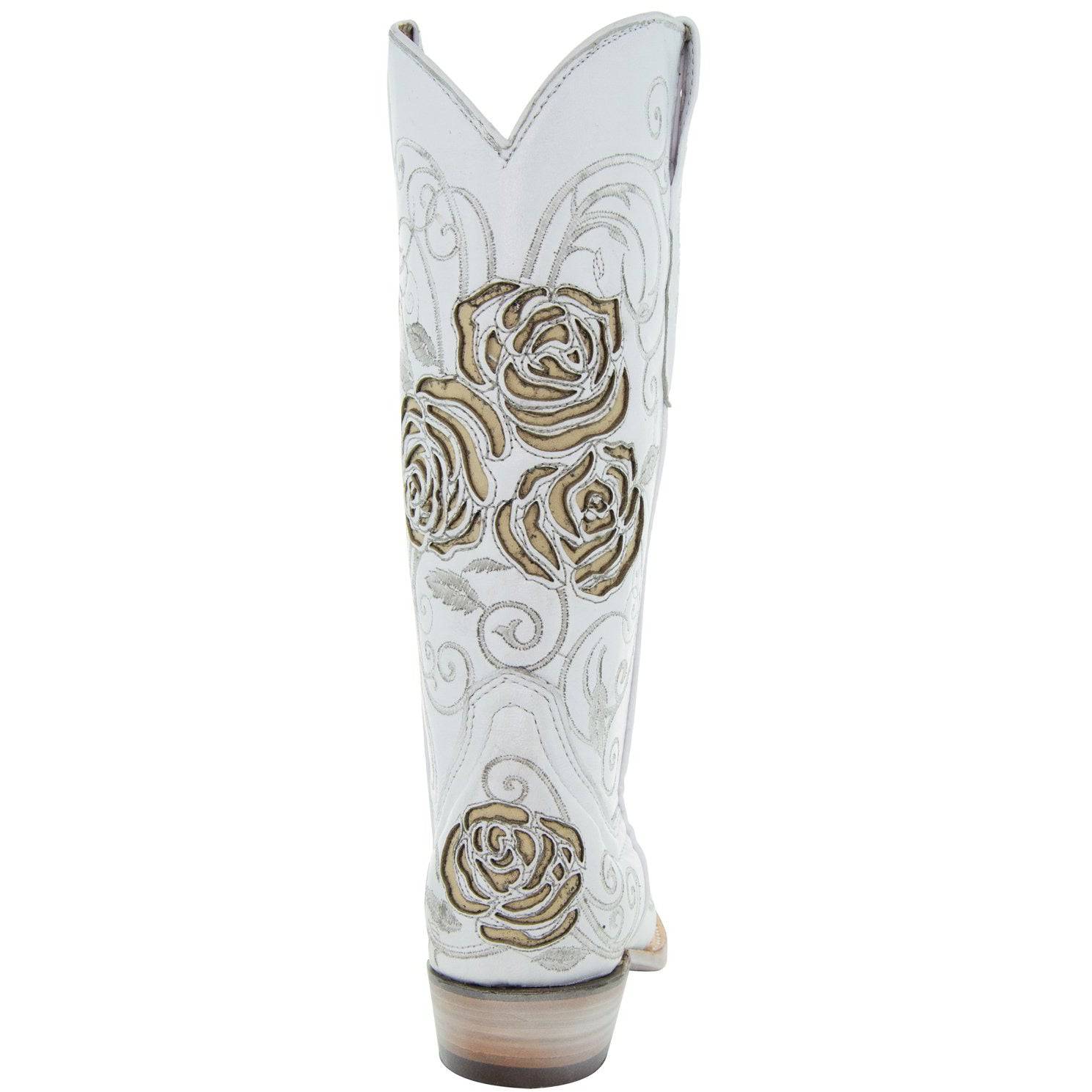 Explore More Collection Explore More Collection - White Rose Inlayed Women's Cowgirl Boots ...