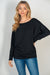 June - A Crepe Textured Knit Dolman Sleeve Top