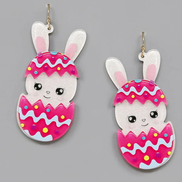 EASTER Bunny Acrylic Drop Earrings
