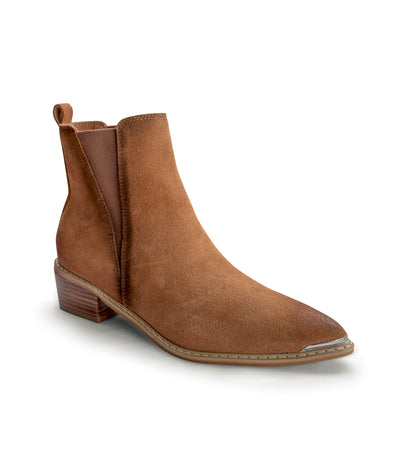 Explore More Collection - Wylie Suede Ankle Boot in Tan