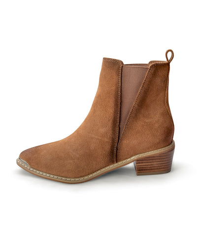 Explore More Collection - Wylie Suede Ankle Boot in Tan