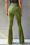 Explore More Collection - Ribbed High Waist Flare Pants