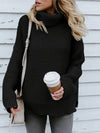 Explore More Collection - Turtleneck Dropped Shoulder Sweater