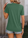 Explore More Collection - Heathered Round Neck Short Sleeve T-Shirt