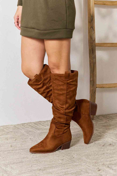 Explore More Collection - East Lion Corp Block Heel Knee High Boots