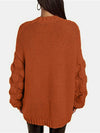 Explore More Collection - Open Front Long Sleeve Cardigan