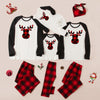 Explore More Collection - Reindeer Graphic Top and Plaid Pants Set