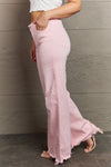 Explore More Collection - RISEN Raelene Full Size High Waist Wide Leg Jeans in Light Pink