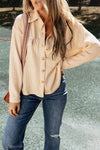 Explore More Collection - Pocketed Button Up Dropped Shoulder Jacket