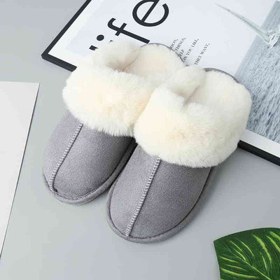 Explore More Collection - Faux Suede Center Seam Slippers