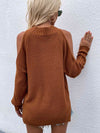 Explore More Collection - Cable-Knit Cold Shoulder Sweater