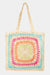 Explore More Collection - Fame Rainbow Crochet Knit Tote Bag