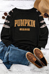 Explore More Collection - PUMPKIN SEASON Graphic  Leopard Sweatshirt