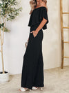 Explore More Collection - Ruffled Off-Shoulder Jumpsuit