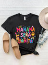 Explore More Collection - Letter Graphic Round Neck Short Sleeve T-Shirt