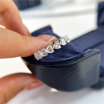 Explore More Collection - 2.1 Carat 925 Sterling Silver Moissanite Heart Ring