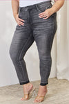 Explore More Collection - Judy Blue Full Size High Waist Tummy Control Release Hem Skinny Jeans