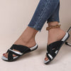 Explore More Collection - Crisscross PU Leather Open Toe Sandals