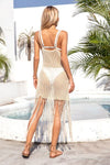 Explore More Collection - Fringe Openwork Spaghetti Strap Cover Up