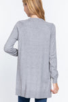 Explore More Collection - ACTIVE BASIC Open Front Long Sleeve Cardigan