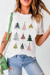 Explore More Collection - Chrismas Tree Graphic Short Sleeve T-Shirt
