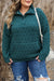 Explore More Collection - Plus Size Quarter Snap Quilted Sweatshirt