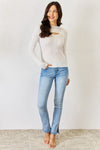 Explore More Collection - J.NNA Fitted Long Sleeve Cutout Top