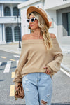 Explore More Collection - Long Sleeve Ribbed Trim Sweater
