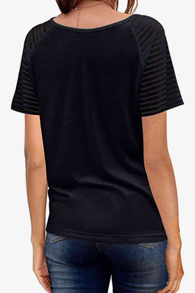 Explore More Collection - V-Neck Raglan Sleeve Tee