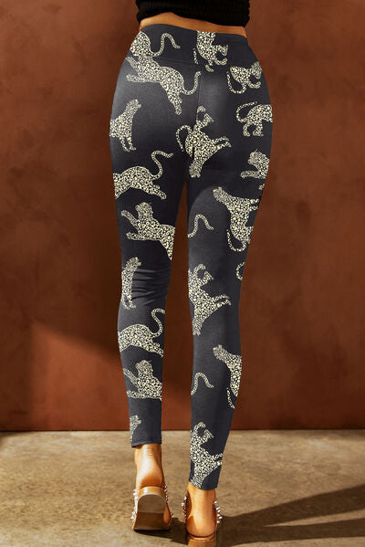 Explore More Collection - Animal Printed Distressed High Waist Leggings