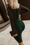 Explore More  Collection - Rhinestone Mock Neck Long Sleeve Dress