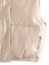Explore More Collection - Faux Leather Zip Up Drawstring Vest