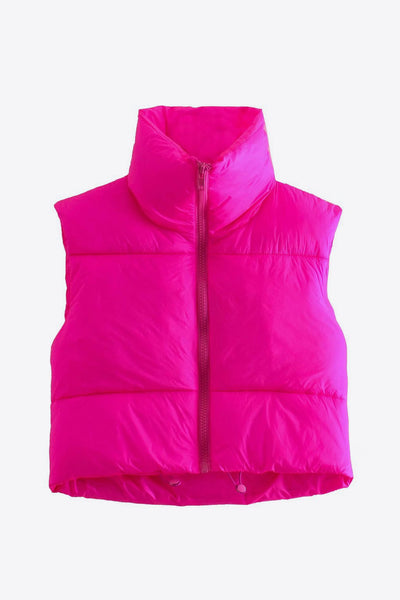 Explore More Collection - Zip-Up Drawstring Puffer Vest