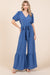 Explore More Collection - GeeGee Full Size V-Neck Belted Wide Leg Jumpsuit