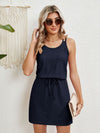 Explore More Collection - Eyelet Scoop Neck Sleeveless Dress