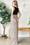 Explore More Collection - Heimish Full Size Slit Animal Print V-Neck Wide Strap Dress