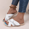 Explore More Collection - Crisscross PU Leather Open Toe Sandals