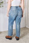 Explore More Collection - Judy Blue Full Size Distressed Raw Hem Straight Jeans