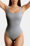 Explore More Collection - Wide Strap Square Neck Active Bodysuit