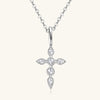 Explore More Collection - 925 Sterling Silver Moissanite Cross Pendant Necklace